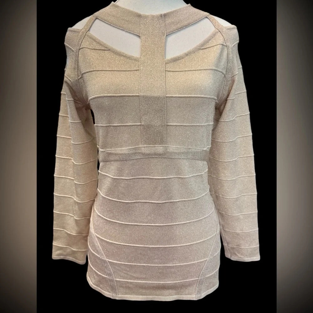 Boston Proper | Metallic Cutout Top — image 5 of 8